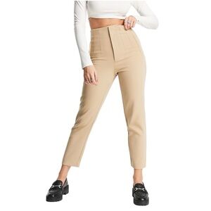 Stradivarius slim pants in beige